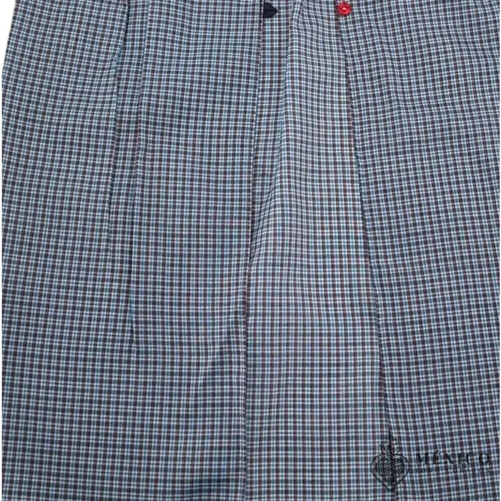 Blue Mexican Embroidered Smock Apron – Floral Traditional Design 21 x 30  in